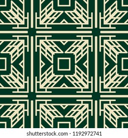 Vintage Art Deco Seamless Pattern. Geometric decorative texture