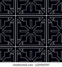 Vintage Art Deco Seamless Pattern. Geometric decorative texture