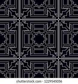 Vintage Art Deco Seamless Pattern. Geometric decorative texture