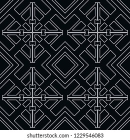 Vintage Art Deco Seamless Pattern. Geometric decorative texture