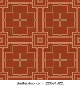 Vintage Art Deco Seamless Pattern. Geometric decorative texture.