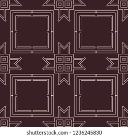 Vintage Art Deco Seamless Pattern. Geometric decorative texture.