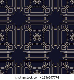 Vintage Art Deco Seamless Pattern. Geometric decorative texture.