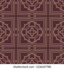 Vintage Art Deco Seamless Pattern. Geometric decorative texture.