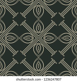 Vintage Art Deco Seamless Pattern. Geometric decorative texture.