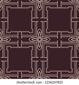 Vintage Art Deco Seamless Pattern. Geometric decorative texture.