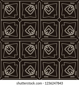Vintage Art Deco Seamless Pattern. Geometric decorative texture.