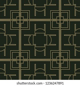 Vintage Art Deco Seamless Pattern. Geometric decorative texture.