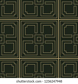 Vintage Art Deco Seamless Pattern. Geometric decorative texture.