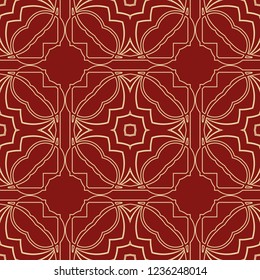 Vintage Art Deco Seamless Pattern. Geometric decorative texture.