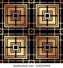 Vintage Art Deco Seamless Pattern. Geometric decorative texture.