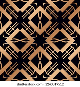 Vintage Art Deco Seamless Pattern. Geometric decorative texture.