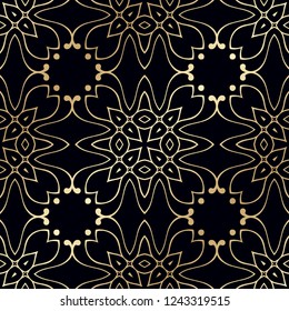 Vintage Art Deco Seamless Pattern. Geometric decorative texture.