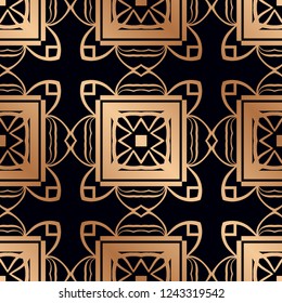 Vintage Art Deco Seamless Pattern. Geometric decorative texture.