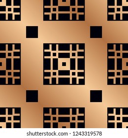 Vintage Art Deco Seamless Pattern. Geometric decorative texture.