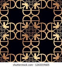Vintage Art Deco Seamless Pattern. Geometric decorative texture.