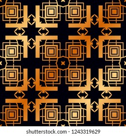 Vintage Art Deco Seamless Pattern. Geometric decorative texture.