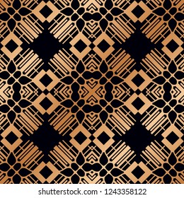 Vintage Art Deco Seamless Pattern. Geometric decorative texture.