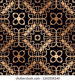 Vintage Art Deco Seamless Pattern. Geometric decorative texture.