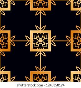 Vintage Art Deco Seamless Pattern. Geometric decorative texture.