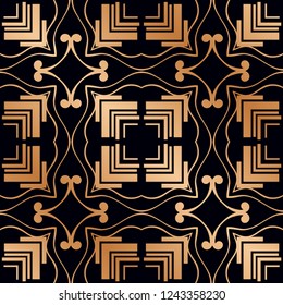 Vintage Art Deco Seamless Pattern. Geometric decorative texture.