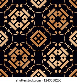 Vintage Art Deco Seamless Pattern. Geometric decorative texture.