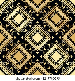 Vintage Art Deco Seamless Pattern. Geometric decorative texture.