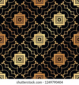 Vintage Art Deco Seamless Pattern. Geometric decorative texture.