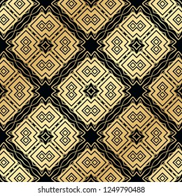Vintage Art Deco Seamless Pattern. Geometric decorative texture.