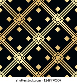 Vintage Art Deco Seamless Pattern. Geometric decorative texture.