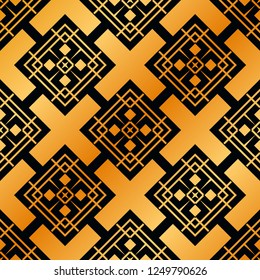 Vintage Art Deco Seamless Pattern. Geometric decorative texture.