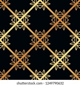 Vintage Art Deco Seamless Pattern. Geometric decorative texture.