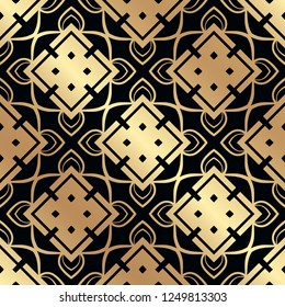 Vintage Art Deco Seamless Pattern. Geometric decorative texture.