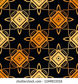 Vintage Art Deco Seamless Pattern. Geometric decorative texture.