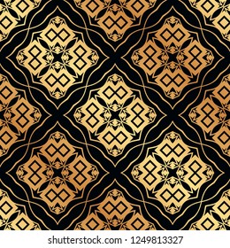 Vintage Art Deco Seamless Pattern. Geometric decorative texture.