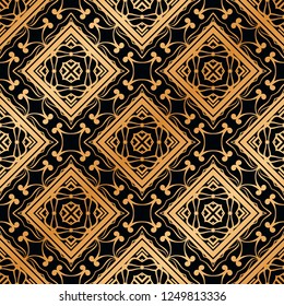 Vintage Art Deco Seamless Pattern. Geometric decorative texture.