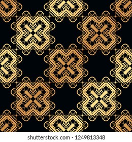 Vintage Art Deco Seamless Pattern. Geometric decorative texture.
