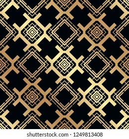 Vintage Art Deco Seamless Pattern. Geometric decorative texture.