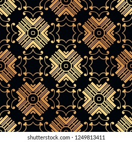 Vintage Art Deco Seamless Pattern. Geometric decorative texture.