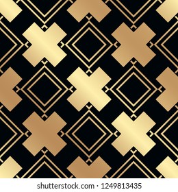 Vintage Art Deco Seamless Pattern. Geometric decorative texture.