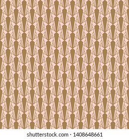 Vintage Art Deco seamless pattern gold and blush decorative texture. Geometric background retro style.