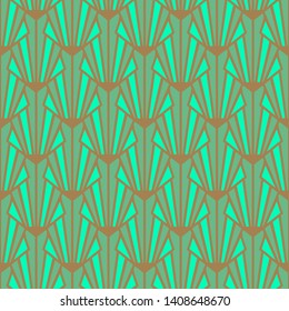 Vintage Art Deco seamless pattern gold and blush decorative texture. Geometric background retro style.