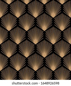 Vintage Art Deco Seamless Pattern. Geometric decorative digital papers. Vector line design. 1920-30s motifs. Luxury vintage illustration