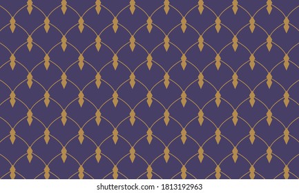 Vintage Art Deco Seamless Pattern. Vector geometric pattern design. Arabic ornament style. Mosque decoration element. Vector Illustration