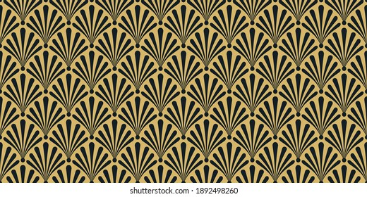 Vintage Art Deco Seamless Pattern. Vector.  Geometric decorative texture.