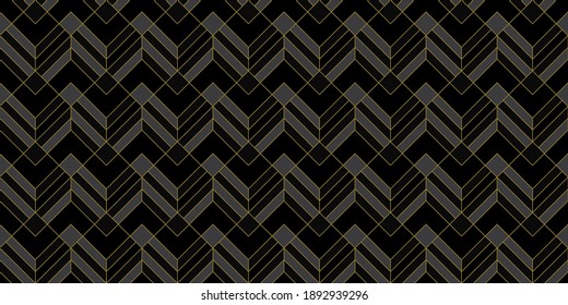 Vintage Art Deco Seamless Pattern. Vector.  Geometric decorative texture.
