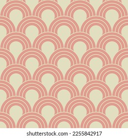 Vintage Art Deco Seamless Pattern. Line art geometric gold shapes. Modern ornaments vector illustration. Gatsby retro elegant background for fabric, wallpaper or wrapping
