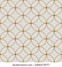 Vintage Art Deco Seamless Pattern. Line art geometric gold shapes. Modern ornaments vector illustration. Gatsby retro elegant background for fabric, wallpaper or wrapping