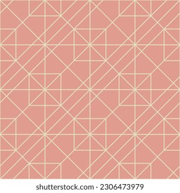 Vintage Art Deco Seamless Pattern. Line art geometric gold shapes. Modern ornaments vector illustration. Gatsby retro elegant background for fabric, wallpaper or wrapping
