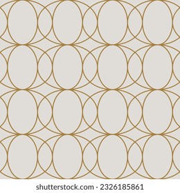 Vintage Art Deco Seamless Pattern. Line art geometric gold shapes. Modern ornaments vector illustration. Gatsby retro elegant background for fabric, wallpaper or wrapping